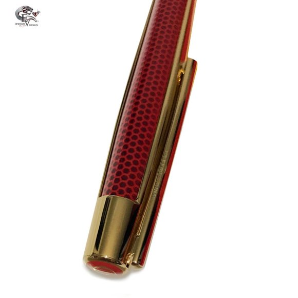 S.T. Dupont Limited Edition 405720 Iron Man Defi Red Gold Trim Ballpoint Pen - Picture 5 of 9